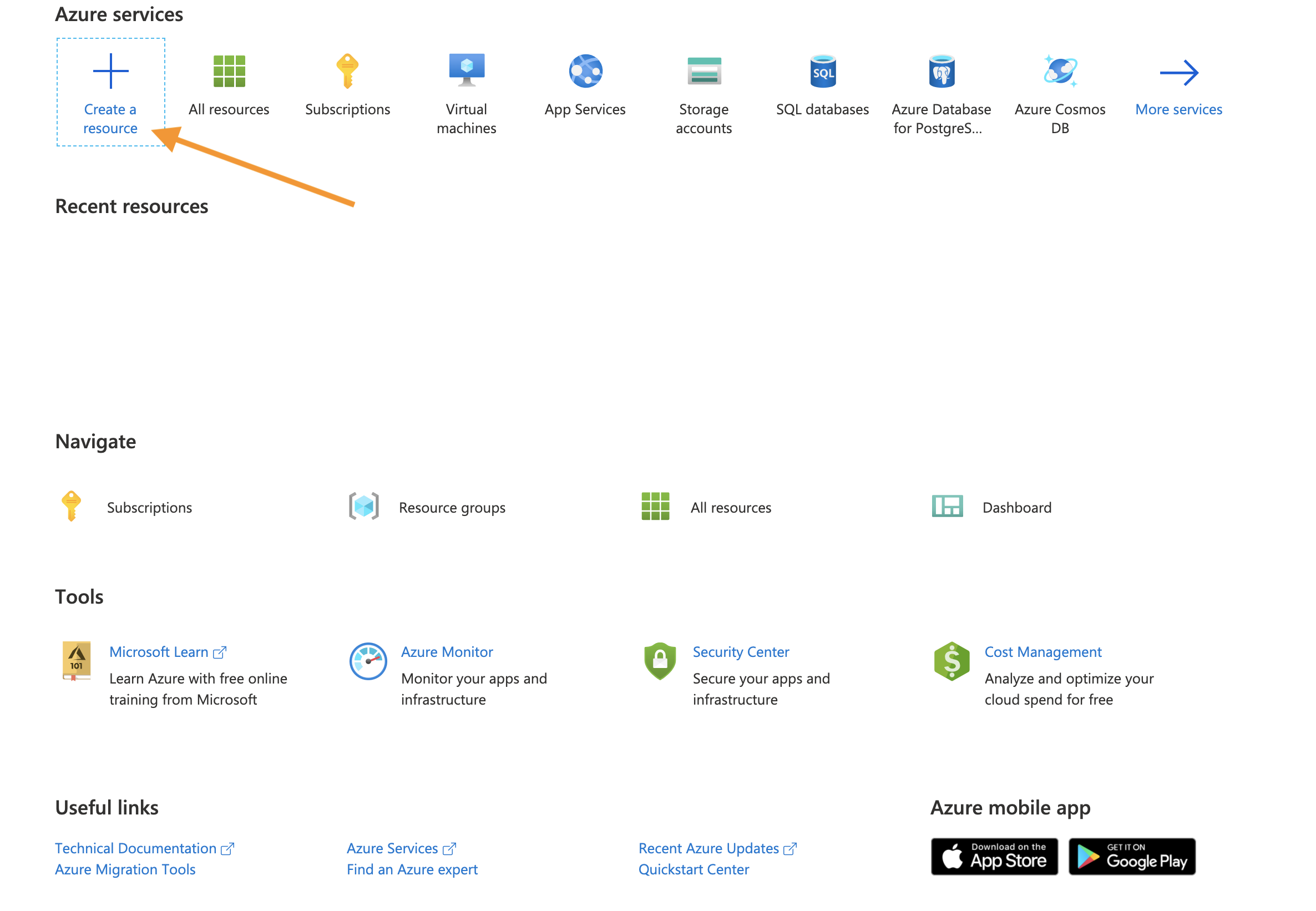 Azure Storage Account, Create New Resource