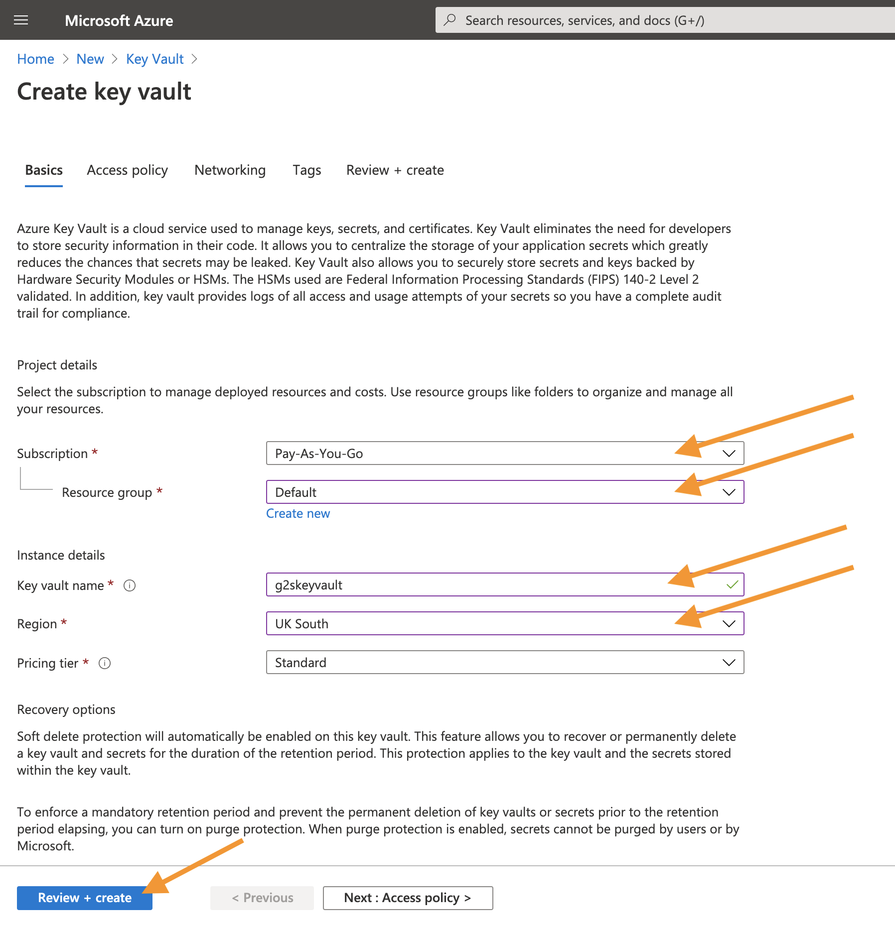 create-key-vault-config